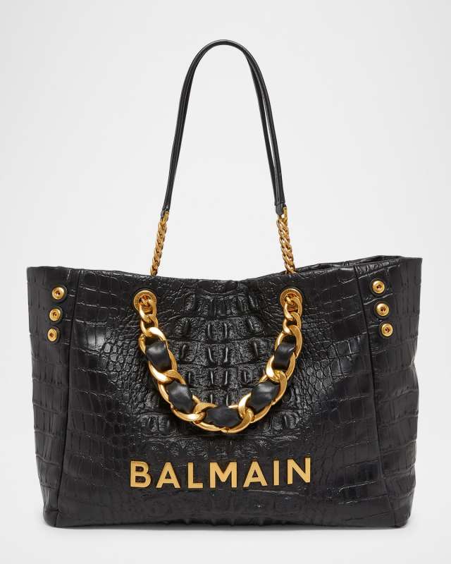 1945 Soft Tote Bag in Croc-Embossed Leather